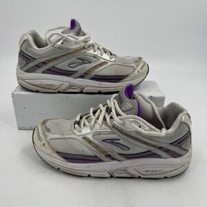 Brooks Addiction 7 Women's Running Shoes White‎ Purple Wide D Size 8